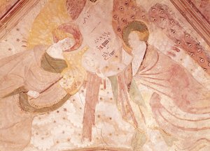 Ángeles músicos, de la capilla en el transepto norte, Escuela Bretona de French School
